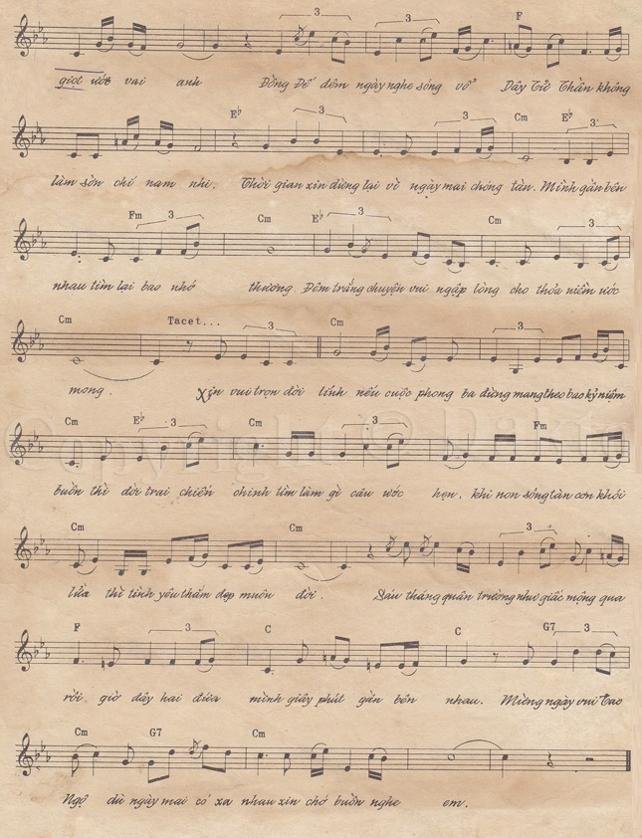 Sheet nhạc Sáu Tháng Quân Trường 2